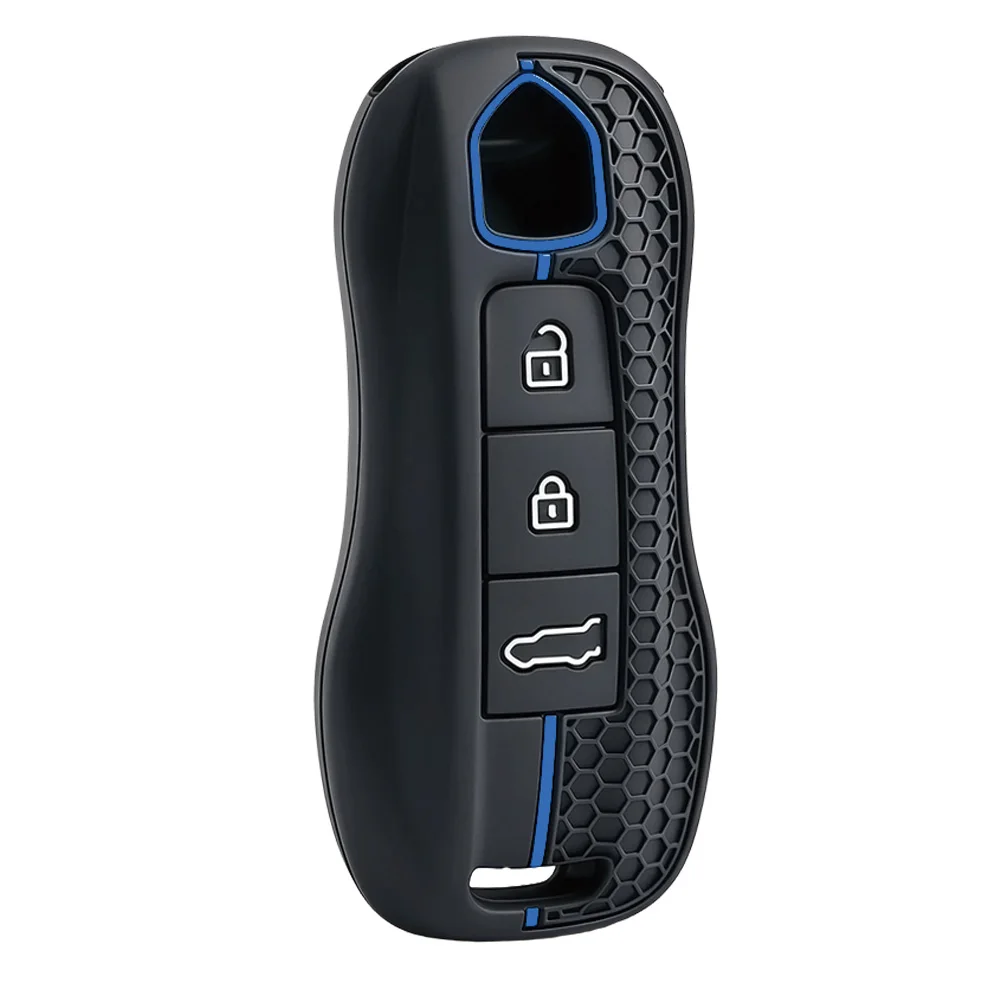 For Porsche 911 Cayenne Panamera Macan Taycan 718 Boxster Cayman Silicone Smart Key Shell Remote Protection