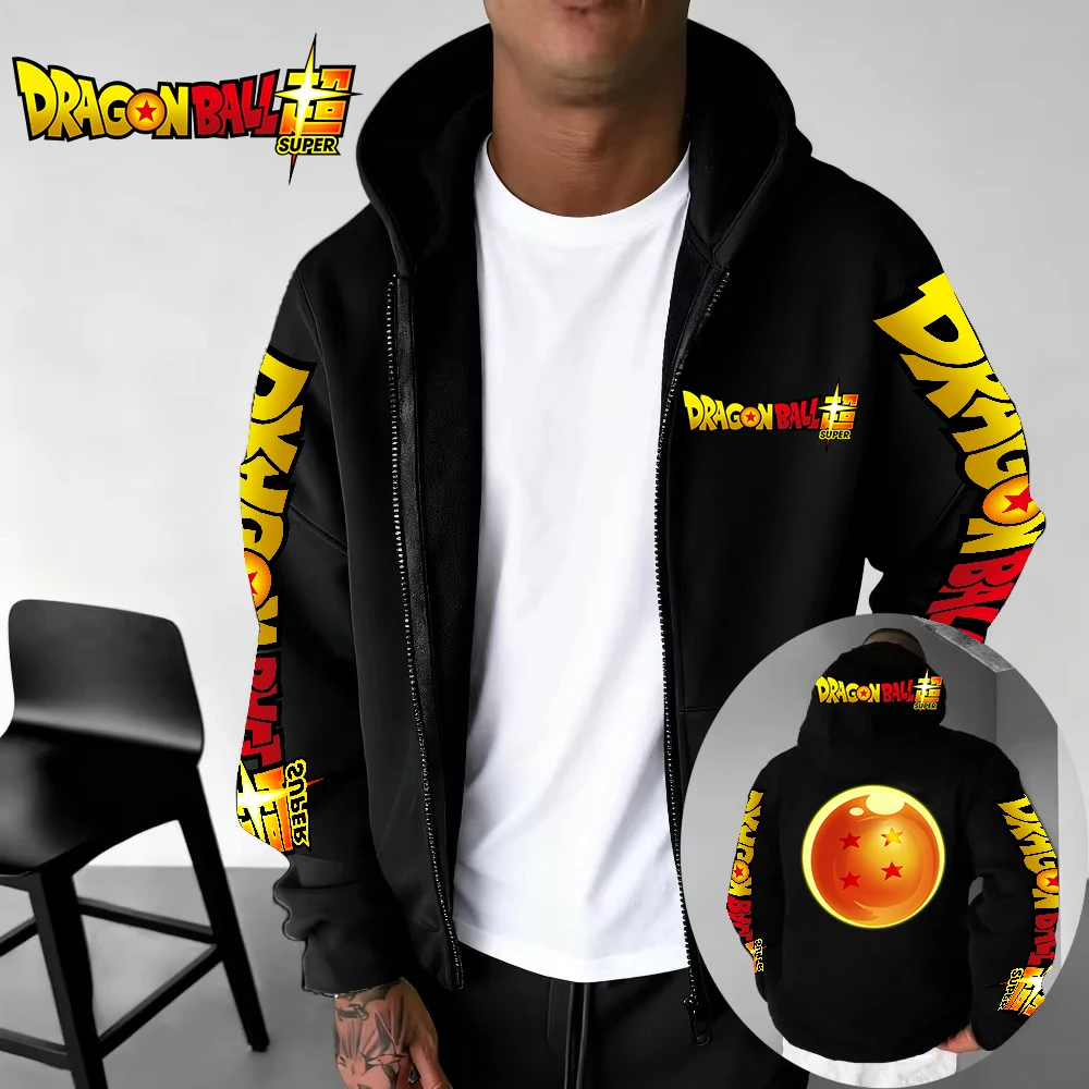 

2025 Autumn/Winter Printed Pure Cotton Casual Zip-up Hoodie Dragon Ball Series Anime Zip-up Hoodie Japanese-style Anime