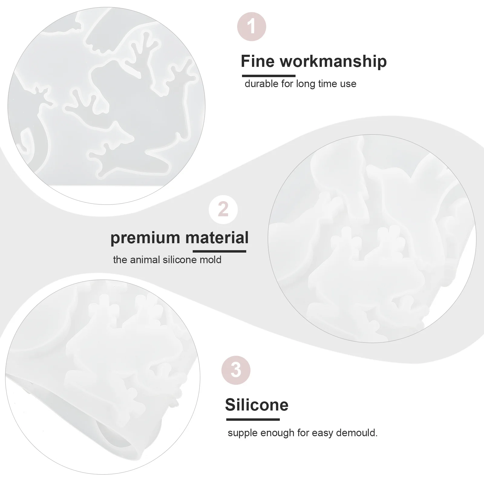 الحيوان قلادة المفاتيح قالب سيليكون Diy بها بنفسك الحرف قالب لراتنجات الايبوكسي غير عصا مرنة الحيوان على شكل أداة ديكور مجوهرات #6