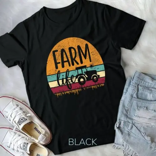 Retro Vintage Farm Life Farming Tractor Family Farmer Gift Unisex T-shirt