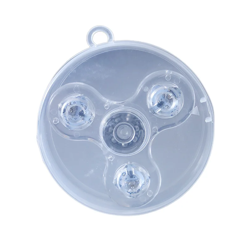 Crystal Luminous LED Light Fidget Spinner Hand Top Spinners Glow in Dark EDC Stress Relief Toys Kinetic Gyroscope for Children