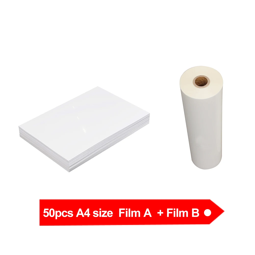 50PCS A4 UV DTF film AB film for A3 A4UV printer transfer print UV DTF sticker Printer For glass acrylic uv dtf printing machine