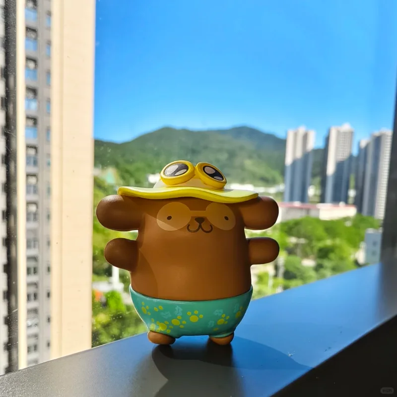 

Genuine Sanrio Characters Summer Surfing Fridge Magnet Ornament Surprise Box Kawaii Anime Figure Kitty Desktop Decor Girls Gift