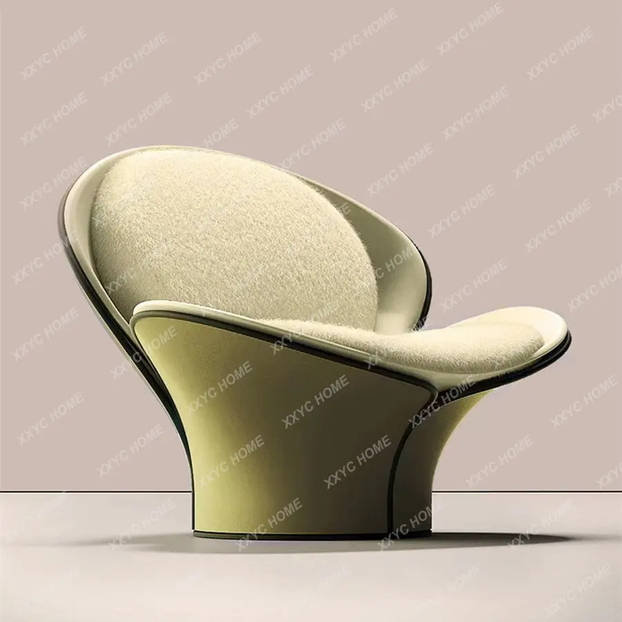 Designer New Armchair Creative Petal Chair Frp Shaped Bud Chair Light Luxury Sales Office Art Flower