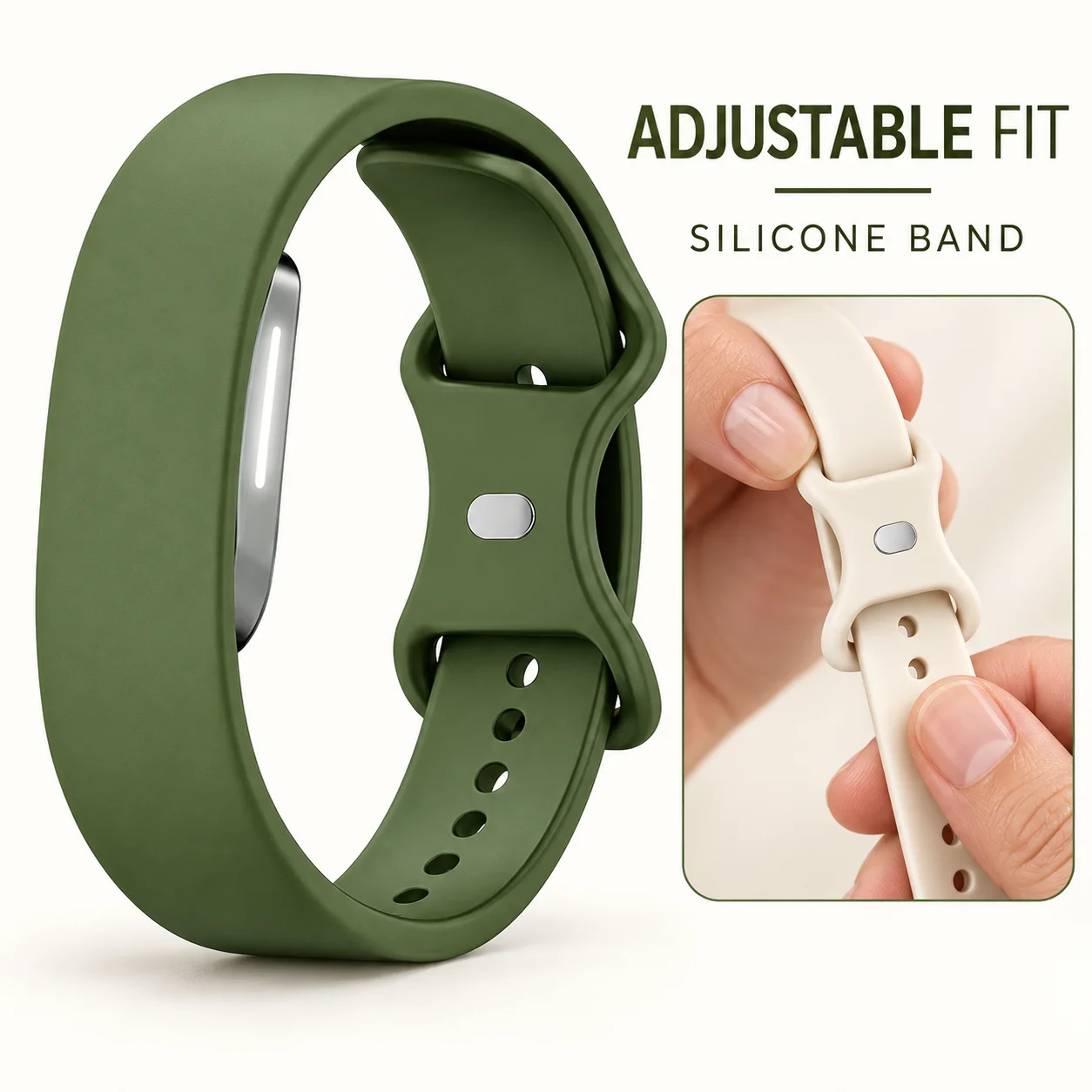 For Hume Band 2.0 Replacement Band Soft Silicone Butterfly Clasp Wrist Strap Adjustable Sweat Resistant for Gym Running Cycling