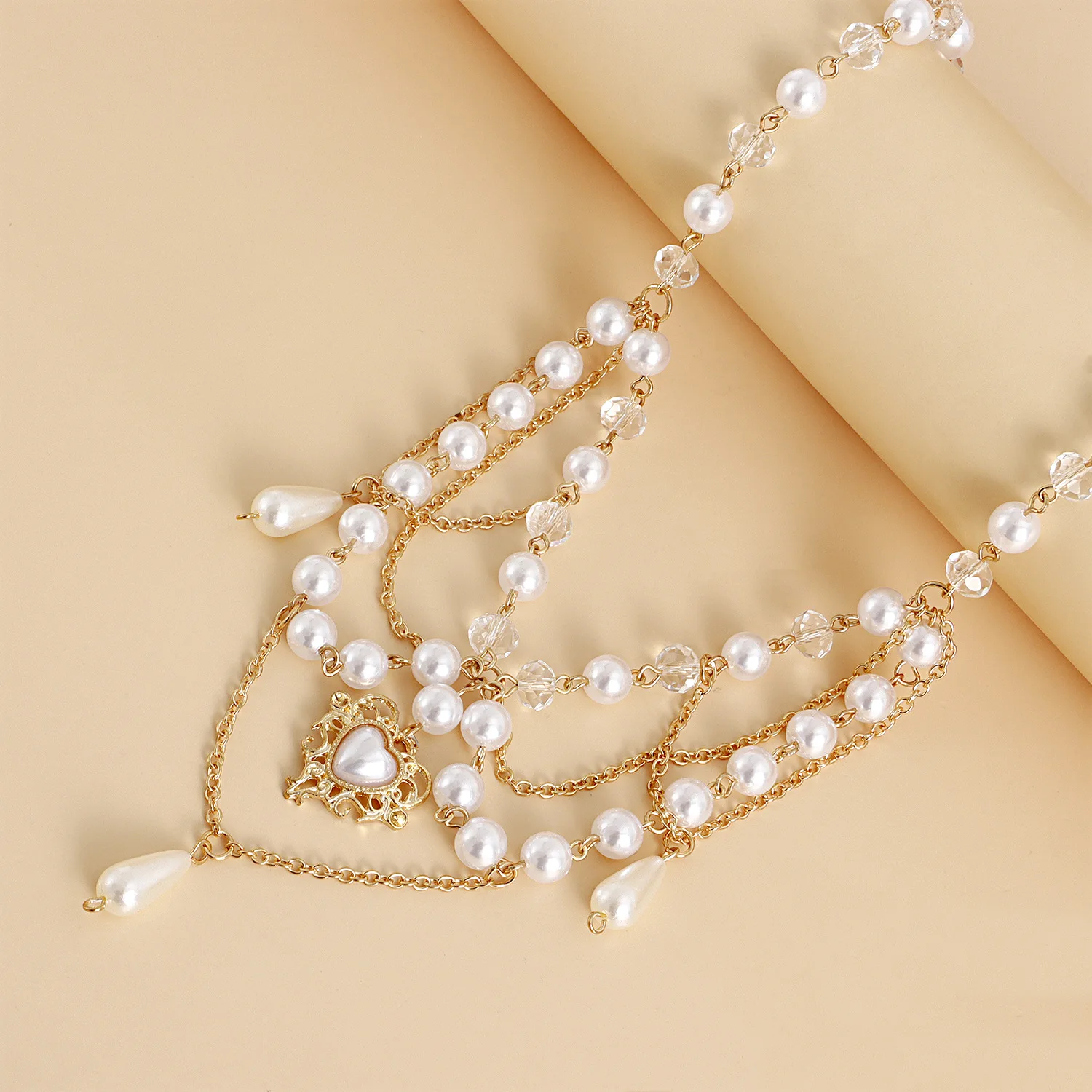Pearl Necklace Handmade Rosary Necklace Choker Necklace Y2K Indie Jewelry For Casual Wear Vintage Fashion Accessories