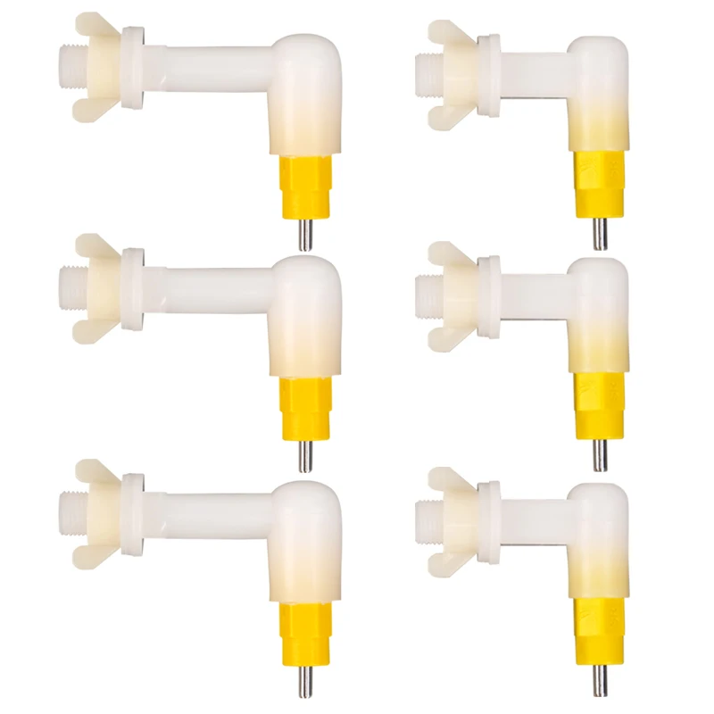 Rbbbit Chicken Water Nipple Drinkers  Quail Chick Turkeys Ducks Poultry Water Nipples Leak-Proof Automatic Spring Type 2/4/6 Pcs