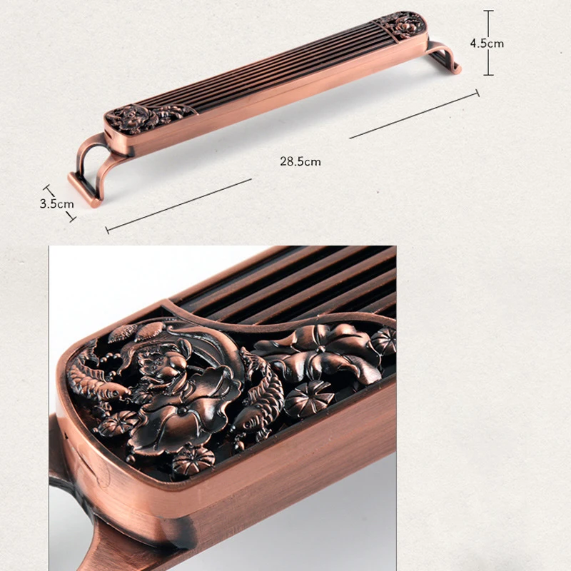 Guqin Chinese Style Incense Burner 21cm Line Incense Sandalwood Lying Incense Burner Indoor Incense Box Tea Ceremony Ornaments