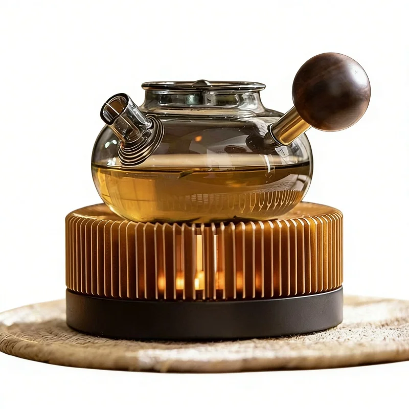2026 New Warmer Aluminium Alloy Tea Warmer Flower Tea Pot Candle Cooking Tea Stove Heating Stove Hotel Restaurant Heater