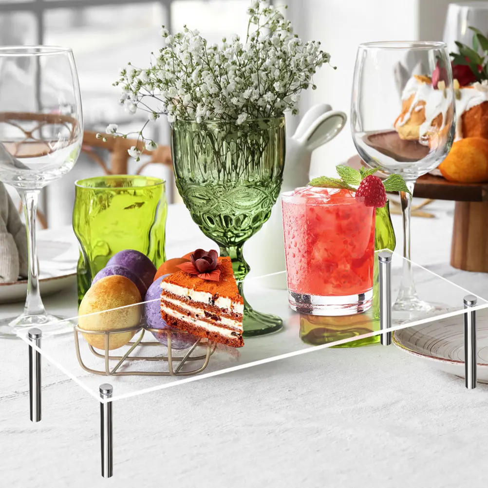 

3Pcs Acrylic Clear Dessert Stand Cupcake Display Stand Long Serving Time Suitable Any Event Family Reunion