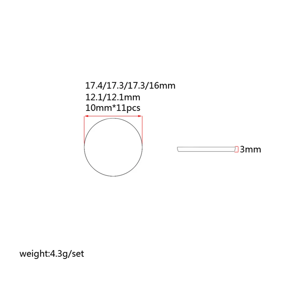 17 قطعة لوحة مفاتيح الكلارينيت فو سوبرانو وسادة حصيرة جيدة المضادة للاهتزاز تأثير دائم مادة عالية الجودة العاج #3