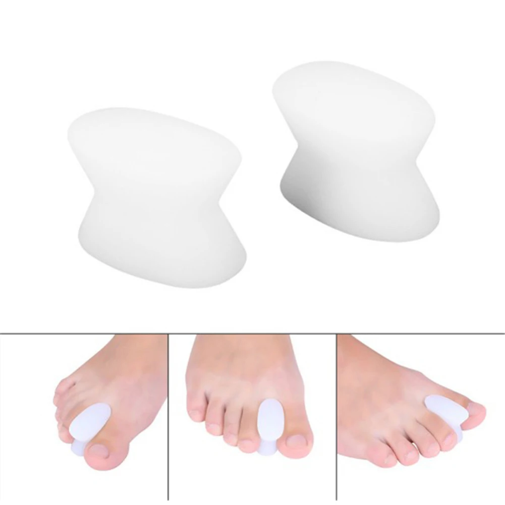 2pcs Soft Practical Toe Spacer Reduce Toe Separator Thumb Stretcher Orthopedic Adjuster Big Toe Separator