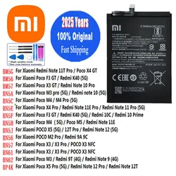 Batterie d'origine pour Mi Xiaomi, écouteurs Bery Tage X5, F3, M2, M3, figurine M5 Pro, ightNDavid Redmi K40, 9T, 9A, 9C, 10C, Redmi Note 9, 10, 11, 11T, 11E Pro