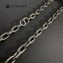 New Pure Titanium Necklace with Width 9.5mm Hip Hop Trend Ultra Light Anti Allergic Men Women Necklace Solid Sturdy Accessories