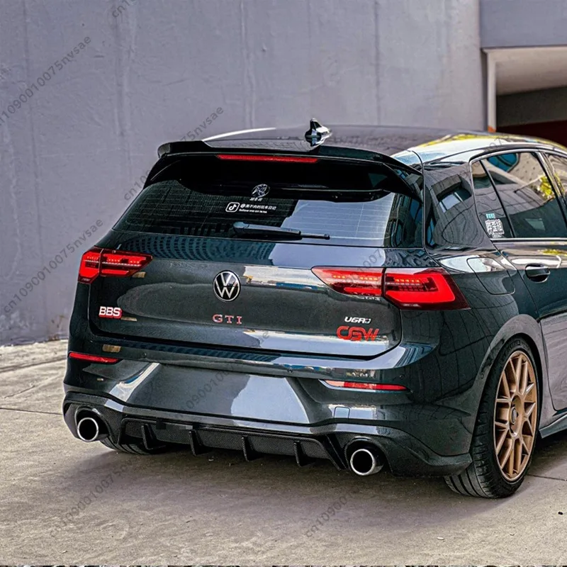 ل Volkswagen Golf 8 GTI / GTE / GTD / R Mk8 MAXTON نمط الخلفي سبويلر غطاء السيارة الخلفي جذع سقف الشفاه سبويلر أجنحة ذيل السيارة