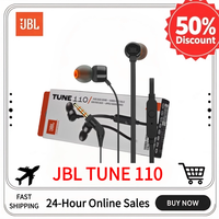 JBL T110 headphones JBL TUNE110 in-ear bass stereo microphone music mobile phone call headphones Universal