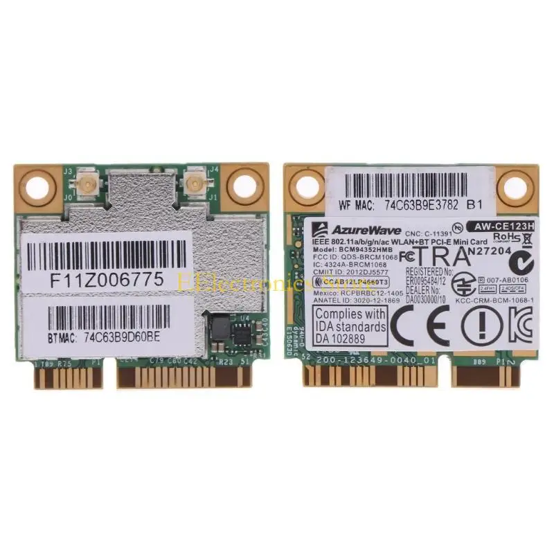

B03C AW-CE123H BCM94352HMB Half Mini PCIe PCI-express Wireless WIFI WLAN Bluetooth-compatible 4.0 Card for Laptop
