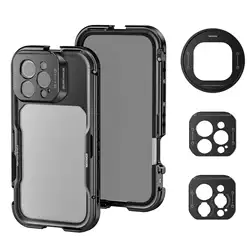 NEEWER PA073 PA074 Phone Cage with Filter Adapter / 17mm and T Mount Lens Backplate For iPhone 16 Pro / iPhone 16 Pro Max