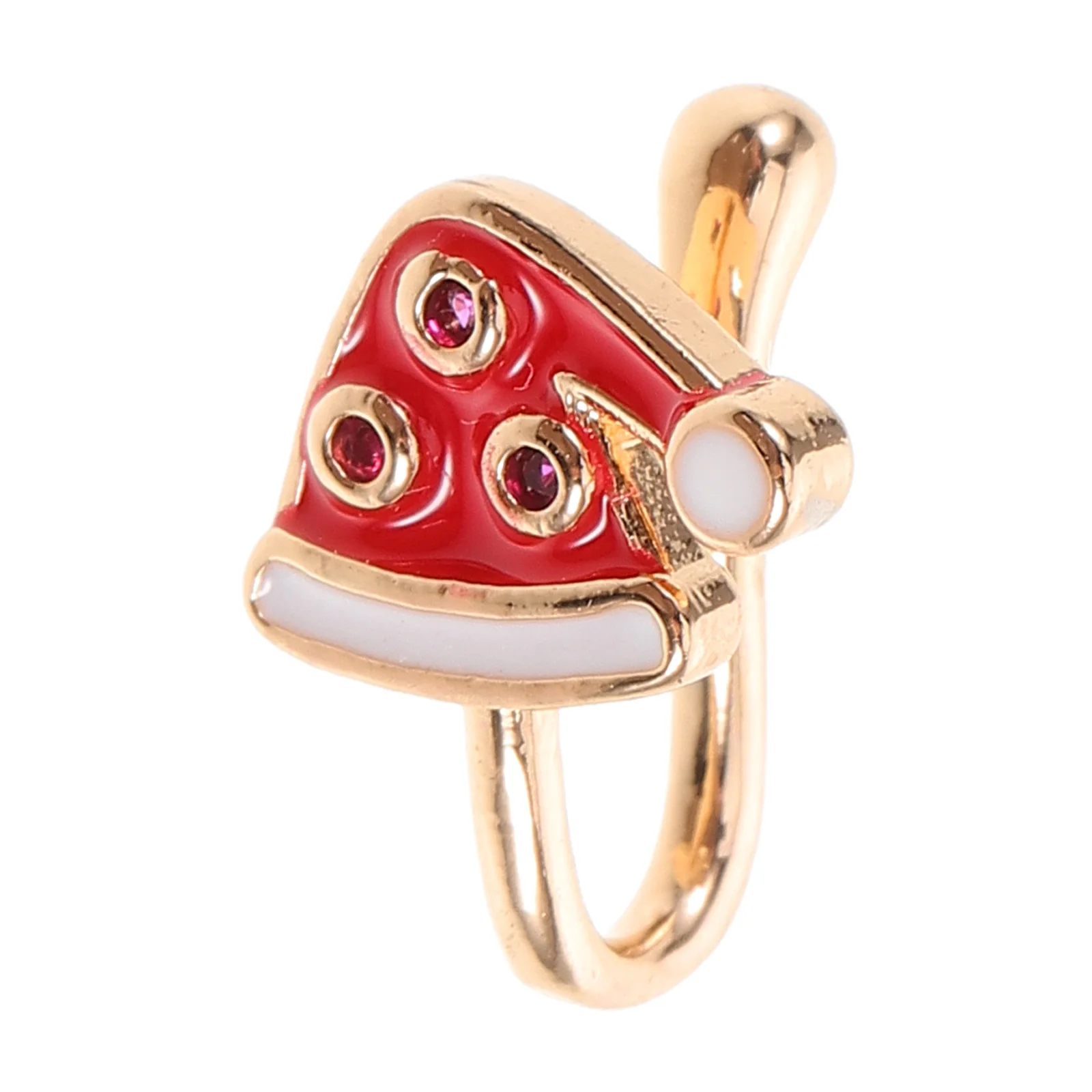 وهمية الأنف الدائري عيد الميلاد سلسلة U-شكل غير ثقب كليب على الأنف الصغير مسمار مجوهرات النساء عطلة موضة ثقب البطن وهمية #5