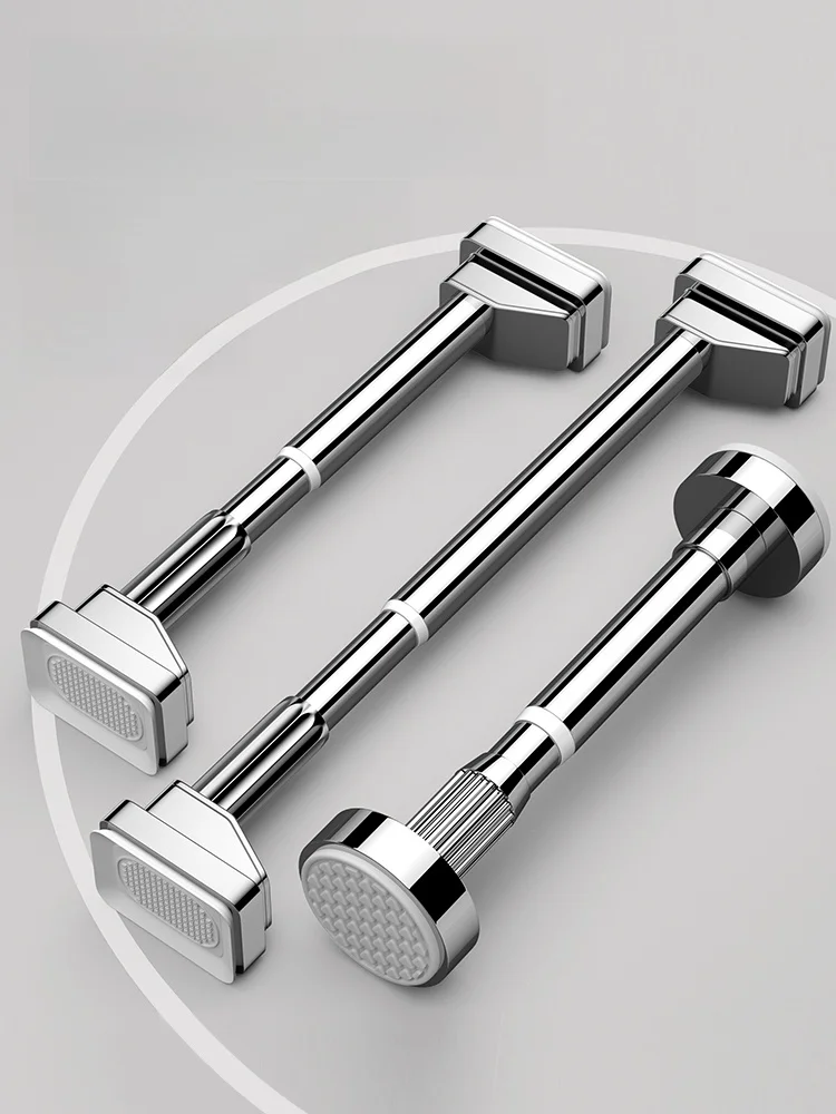 

Раздвижная вешалка для одежды Ra Batoom: регулируемая штанга из нержавеющей стали для балкона, гардероба, штор, без сверления