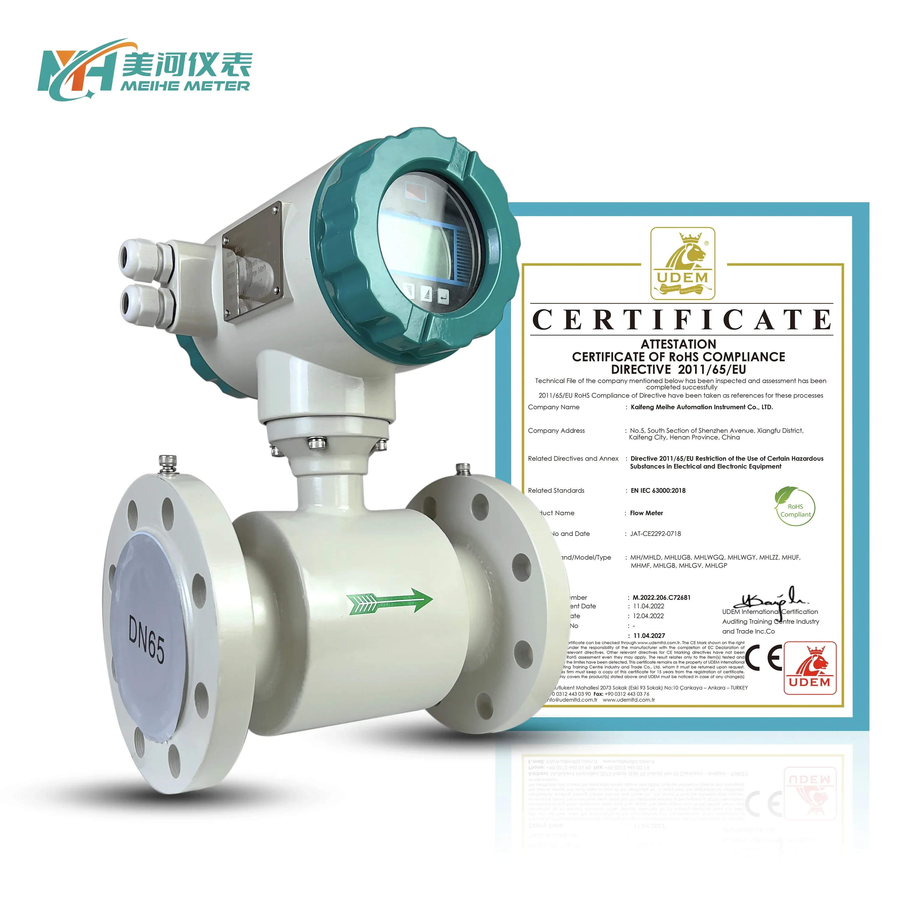 High Accuracy RS485 Electro Magnetic Medidor de Flujo Liquid Water Electromagnetic Flow Meter Price