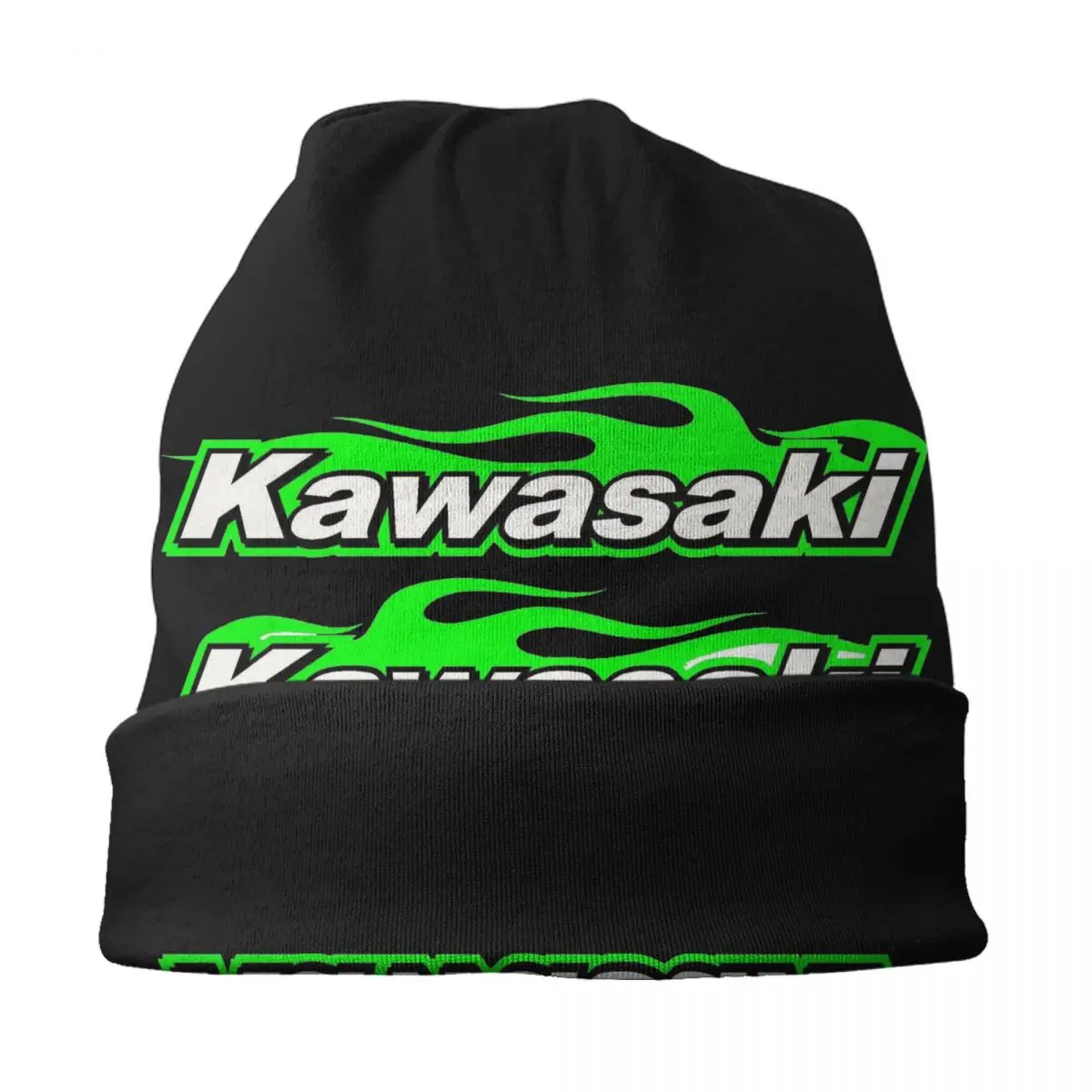 Custom Kawasaki Motorcycle Sport Racing Beanie Cap Unisex Winter Bonnet Homme Knit Hats Fashion Outdoor Skullies Beanies Caps