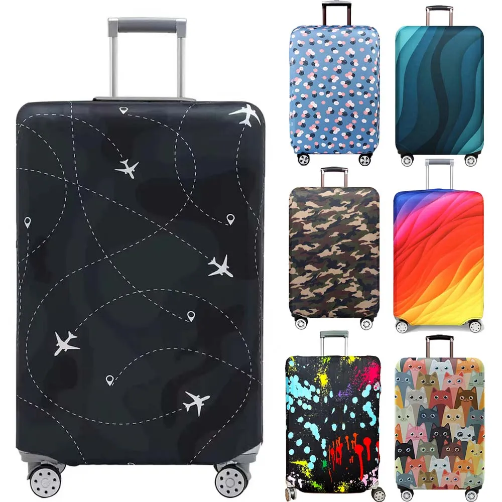 Luggage Cover Luggage Compartment Stretch Fabric Suitcase Protector Baggage Dust Case Cover for18-32 Inch Durable Travel Case