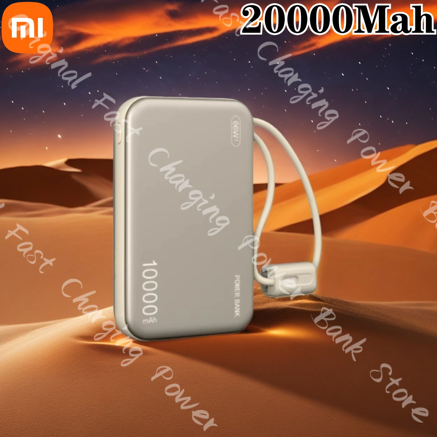 Xiaomi 20000mAh Ultra-thin Power Bank Built in cables 66W Super Fast Charging External Battery  Power Bank for Samsung iPhone 17