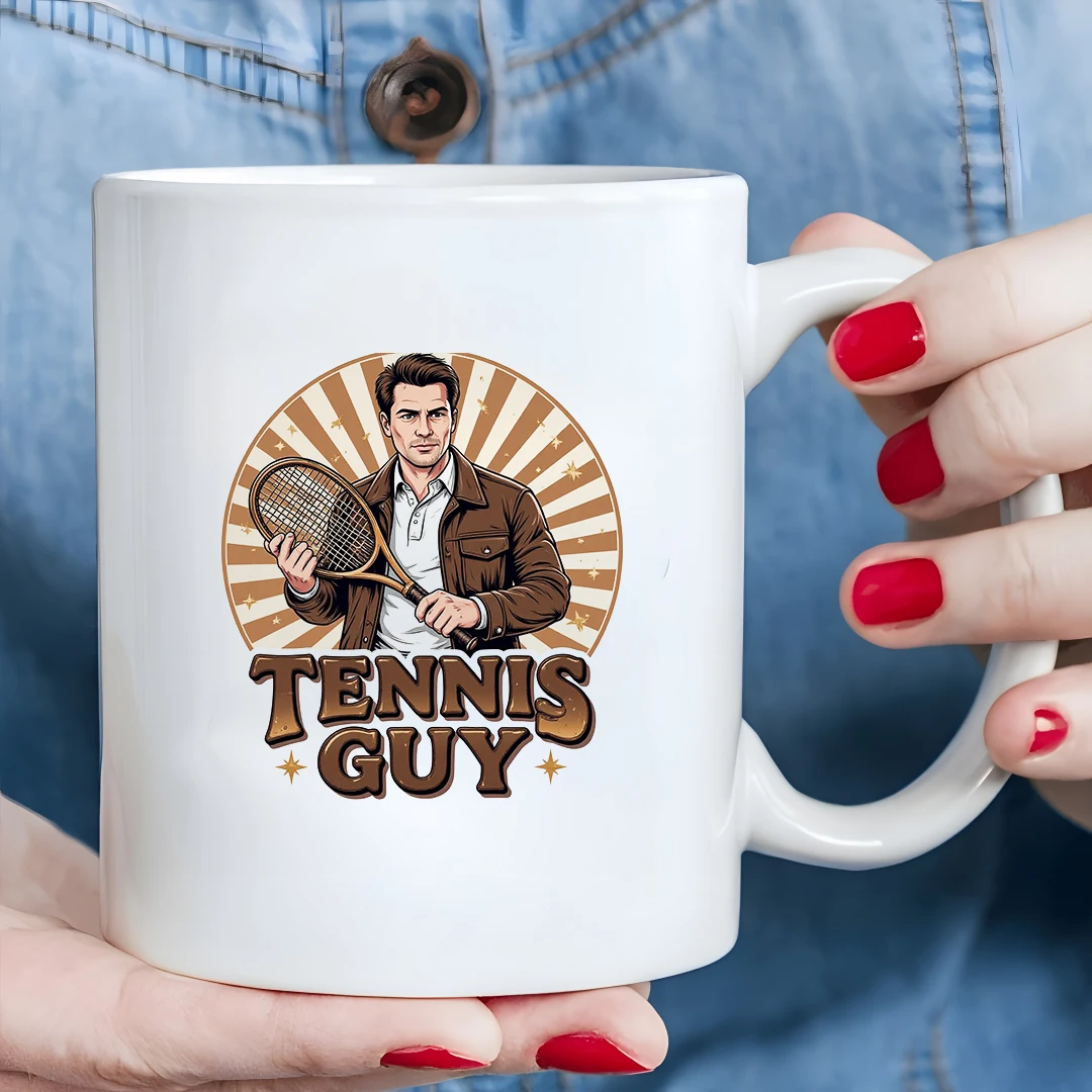 

11oz Tennis Style Cup - Tennis Enthusiast Mug Christmas Sports Gift Family Office Fashion Cup