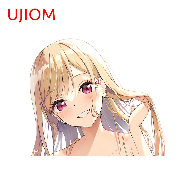 UJIOM Ai Girl Kitagawa Marin Wall Sticker Enchanting Trendy Attractive Scratch Proof Vinly Decal Trunk Wardrobe Hey-tai Decor