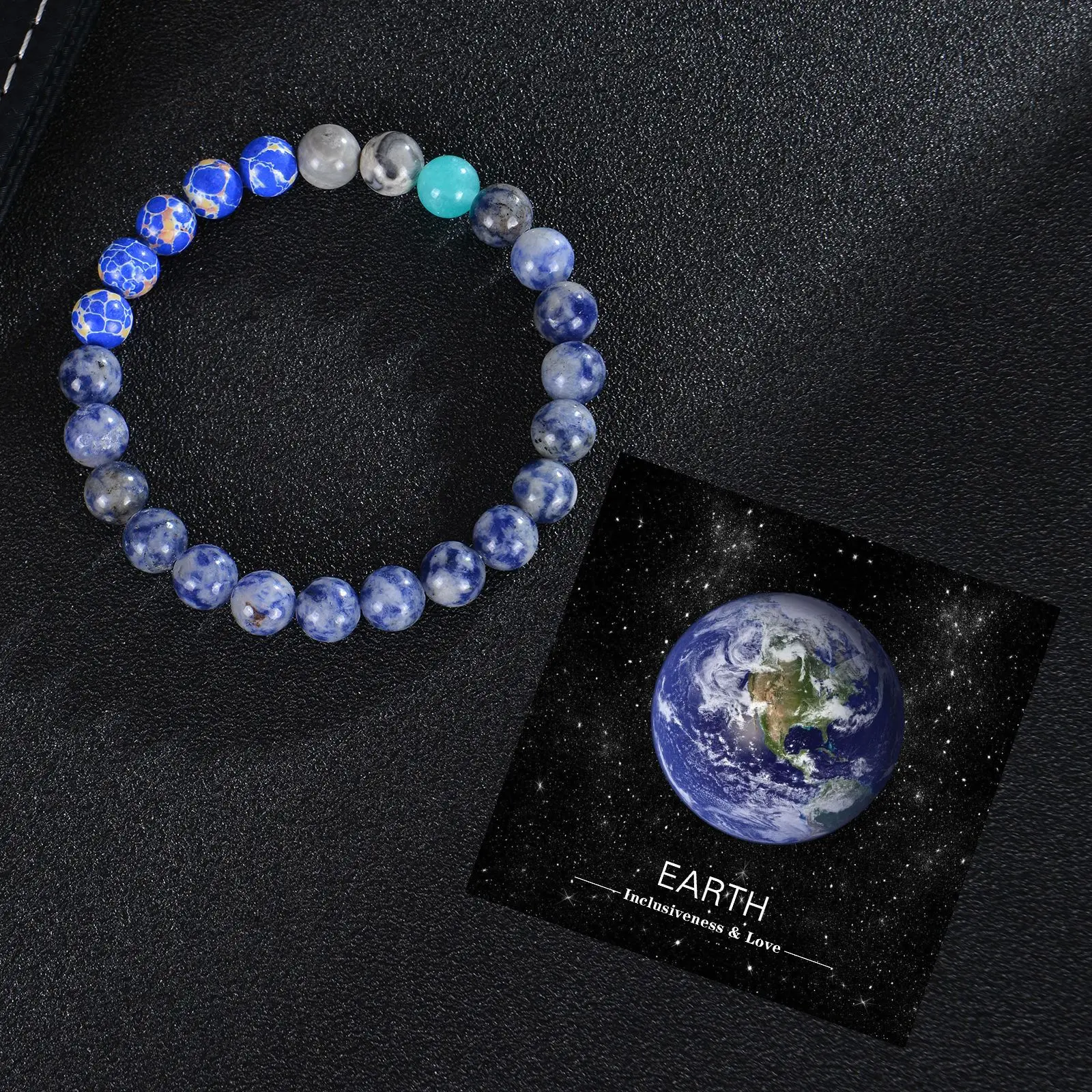 Eight Planets Bracelet Natural Stone Beaded For Men Women Universe Galaxy Solar System Yoga Bangle Bracelet