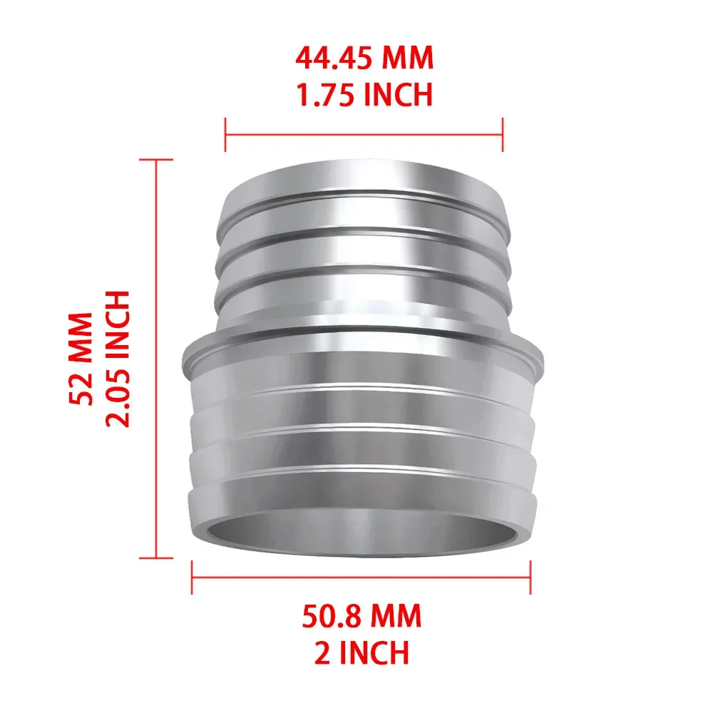 2 Inch To 1.75 Inch Radiator Hose Adapter Aluminum Coolant Pipe Reducer Connector 52mm Car Water Pipe Joint  Repair Parts