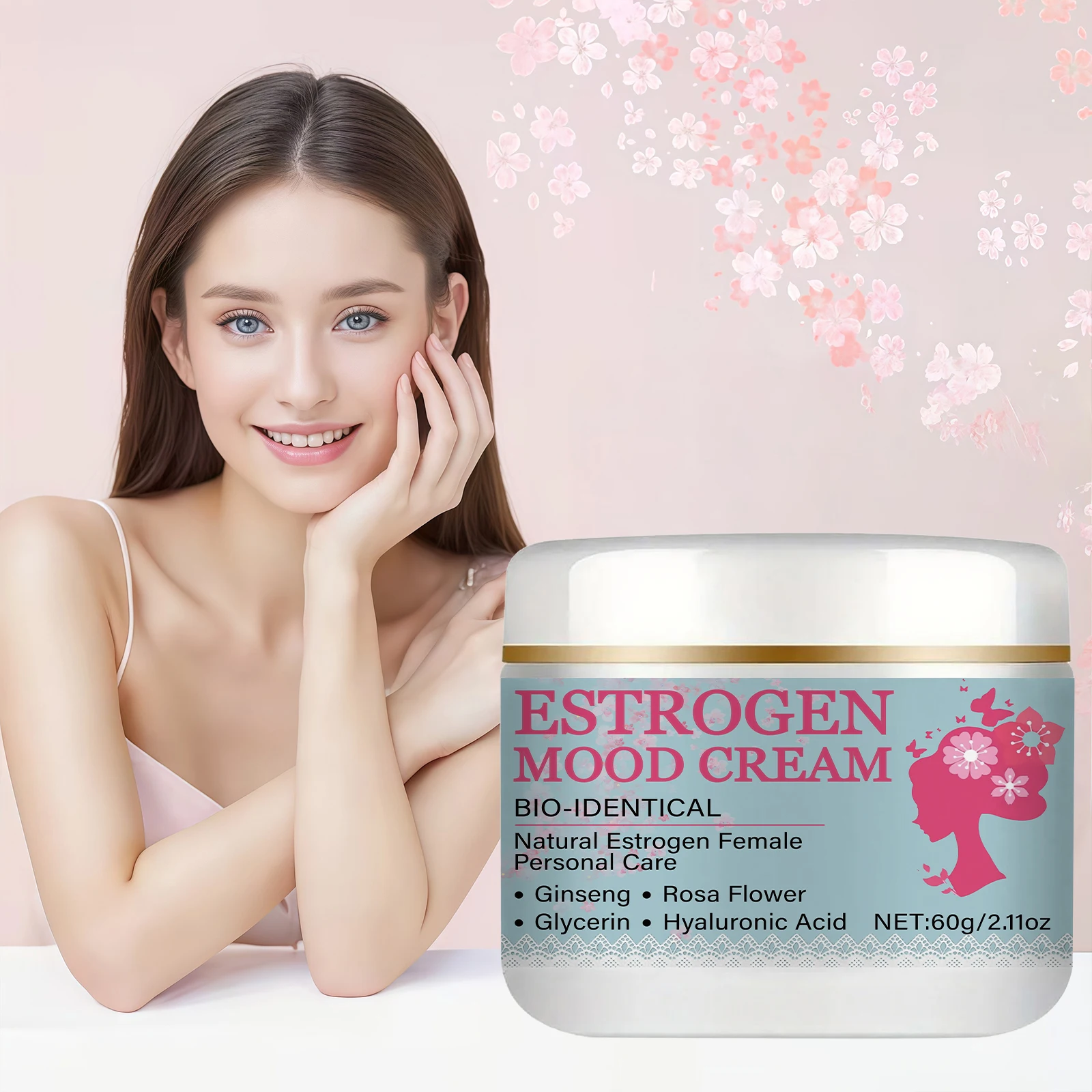 Estrogen Bio-Homologous Cream - Women's Emotional Care Cream - Contains 60g of Natural Estrogen - Smooth and Gentle Body Care