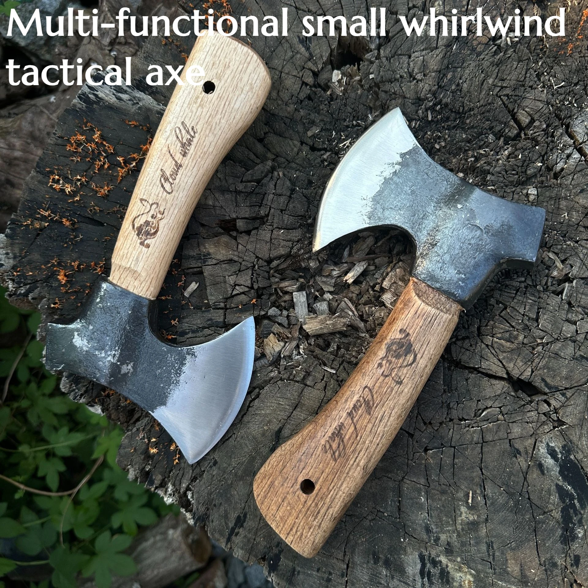 New Multi-functional Small Cyclone Forged Durable Firewood Splitting Camping Portable Forged Track Woodworking Axe Tool
