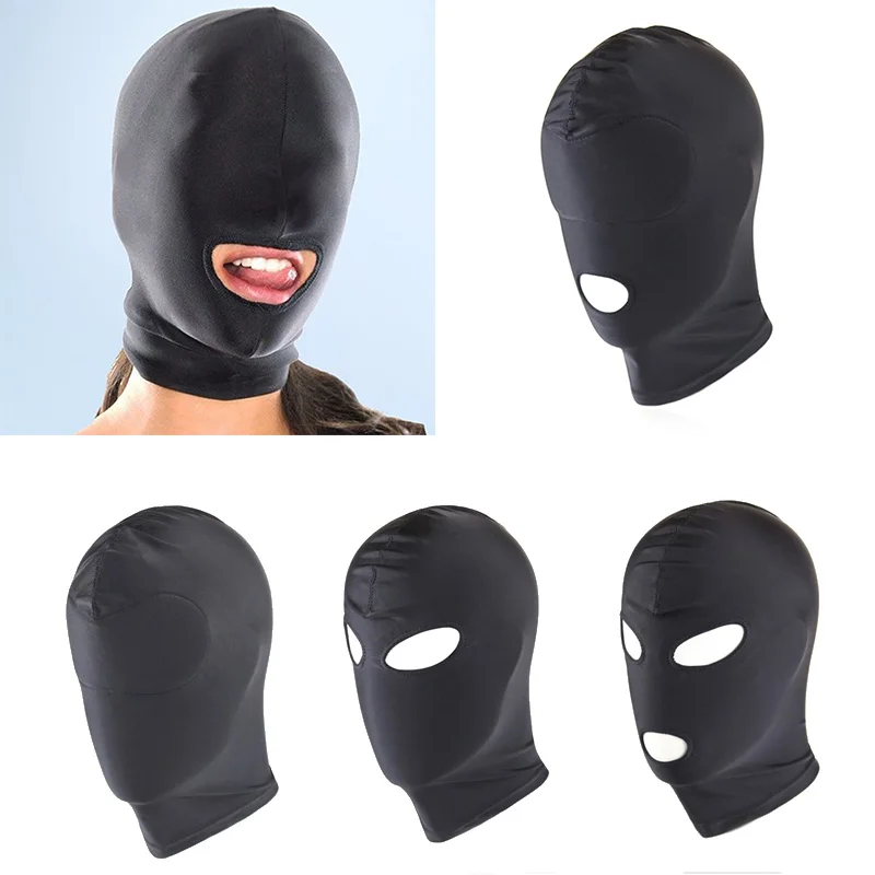 1/2/3 Hole Men Women Adult Spandex Balaclava Open Mouth Face Eye Head Mask Costume Slave Game Role Play 