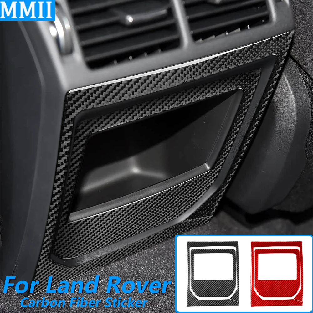 

For Land Rover Range Rover Evoque 2012-2015 Carbon Fiber Rear Storage Box Panel Trim Cover Car Accessories Decoration Sticker