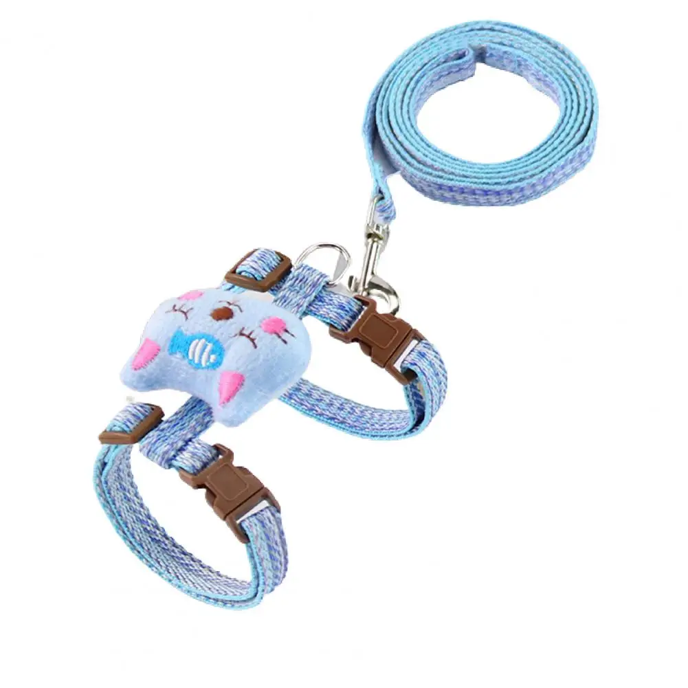 I-shaped Cat Leash Anti-breakaway Adjustable Cat Leash Cat Walking Rope Strong Vest Desigh Reusable Strap Safety Rope