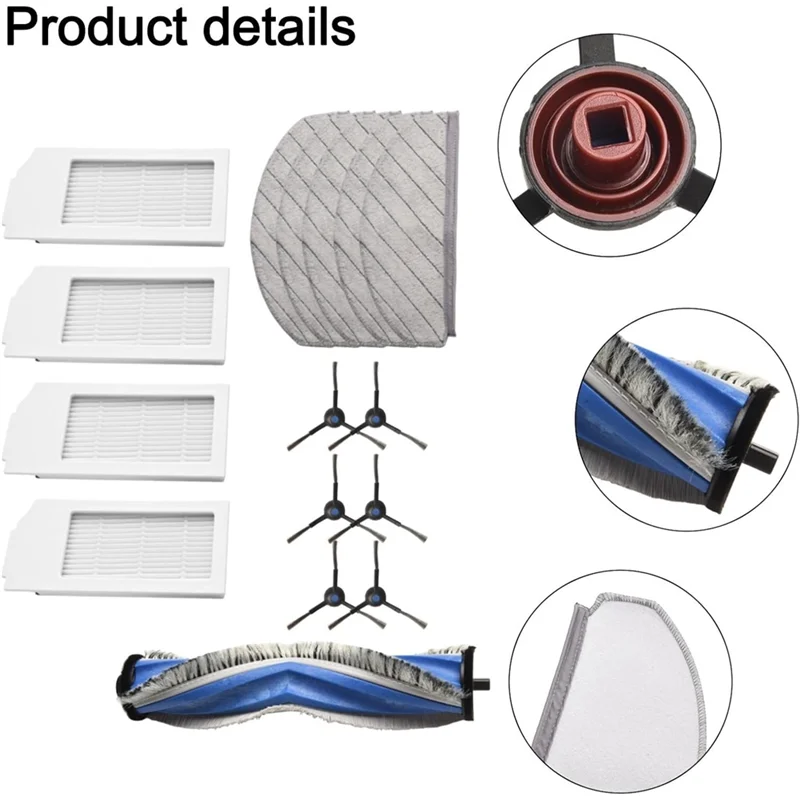 A83G-For ECOVACS Deebot N20 N20 Plus N20 Pro Plus Robot Vacuum Cleaner Main Side Brush Hepa Filter Mop Cloth Replacement Parts