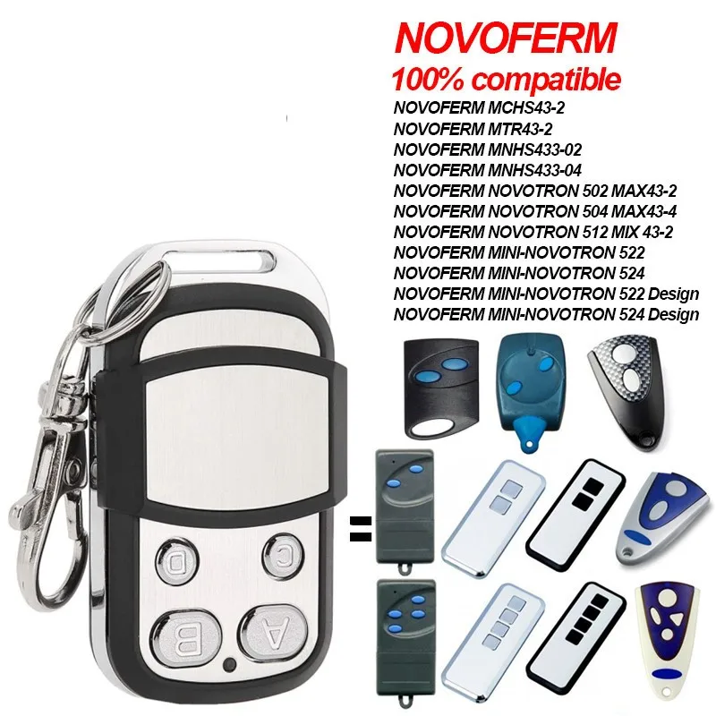 

NEW NOVOFERM NOVOTRON 502 512 522 524 Remote Control HS43-2 302 304 MTR43-2 MCHS43-2 MNHS4 Garage Door 433.92MHz Rolling Code