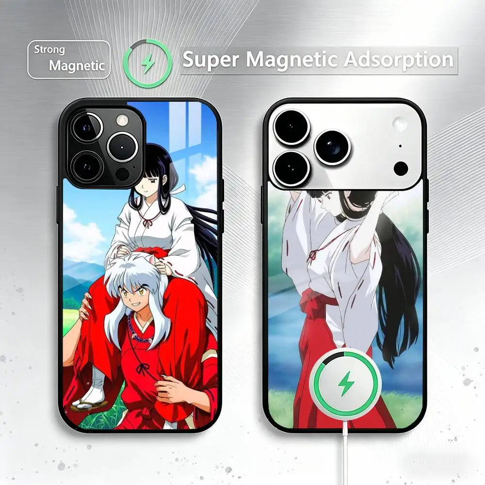 

Anime Inuyasha Kikyo Phone Case For iPhone17,16,15,14,13,12,11 Plus,Pro Supports Magnetic Wireless Charging