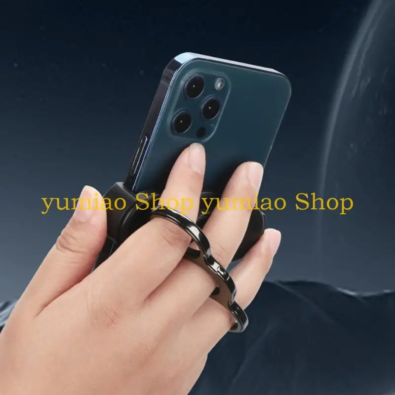 587B 360 Degree Rotating Clip On Phone Stand Foldable Stand Aluminum Holder For Video Watching And Photography