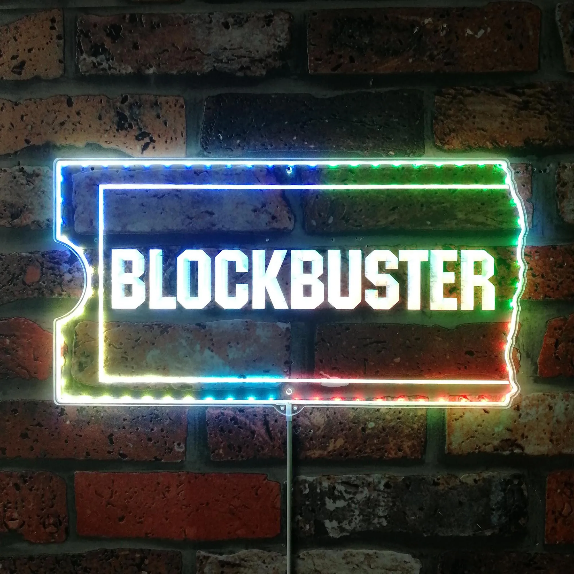 

Неоновая светодиодная вывеска Blockbuster, светодиодная вывеска ночного света для геймера, неоновая вывеска для игровой комнаты