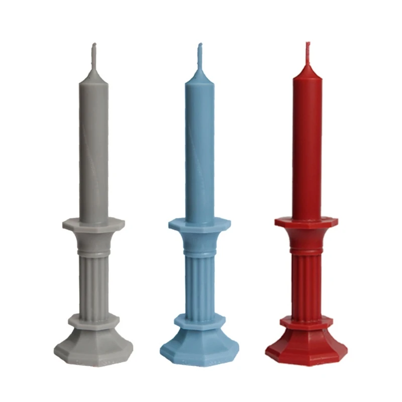 

Plastic Candle Mold Octagonal Shape Scented Candle Candlestick Mould DIY Making DropShip