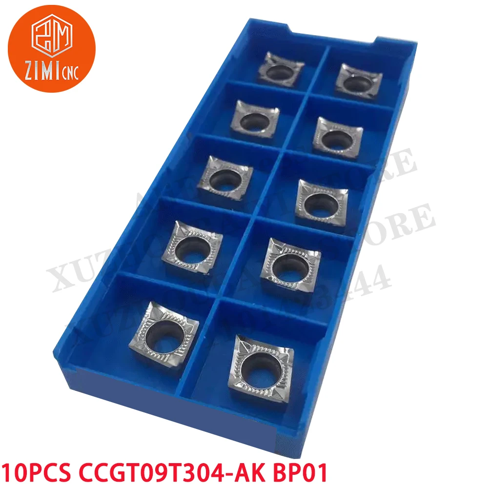 10PC CCGT09T304-AK アルミニウム カッター ブレード インサート ボーリング 旋削工具 超硬インサート CNC ツール 金属旋盤 機械 切削工具