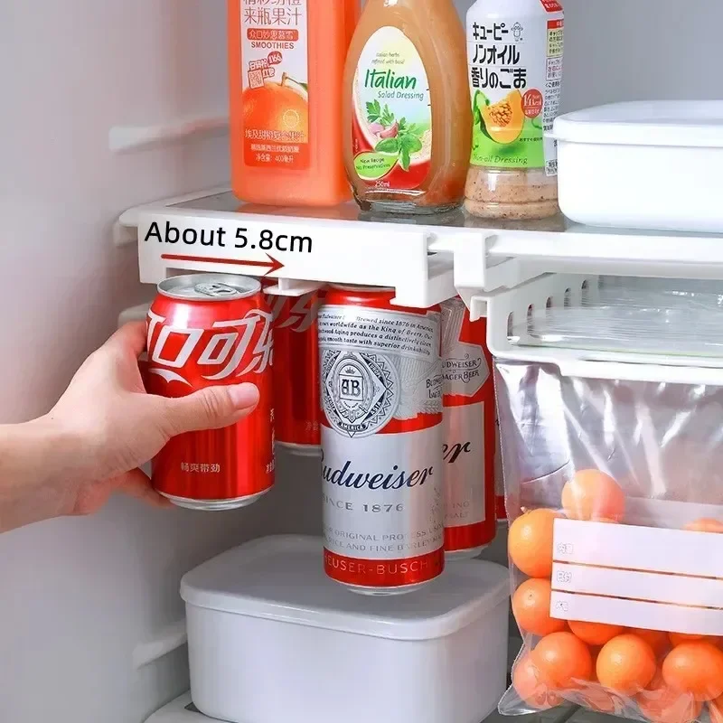 1PC Can Dispenser Beer Soda Storage Rack Refrigerator Slide Under Shelf For Soda Can Beverage Organizer Container Fridge Storage