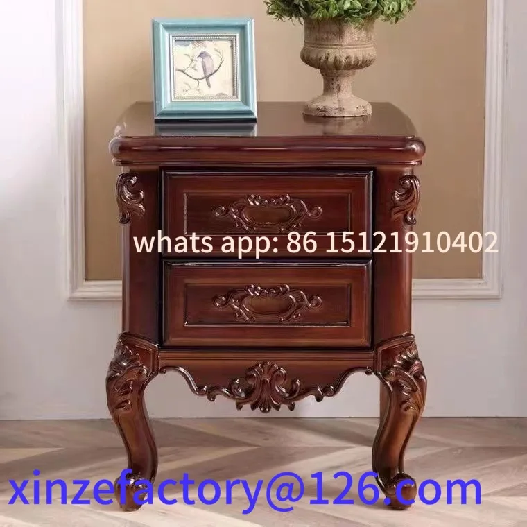 

Customizable Solid Wood Bedside Table Simple Modern American Walnut Complete Household Bedroom Bedside