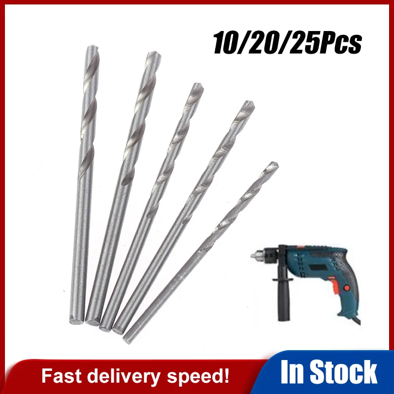 

10/20/25 шт. сверло с круглым хвостовиком, деревообрабатывающий инструмент, набор спиральных сверл из быстрорежущей стали из быстрорежущей стали с титановым покрытием