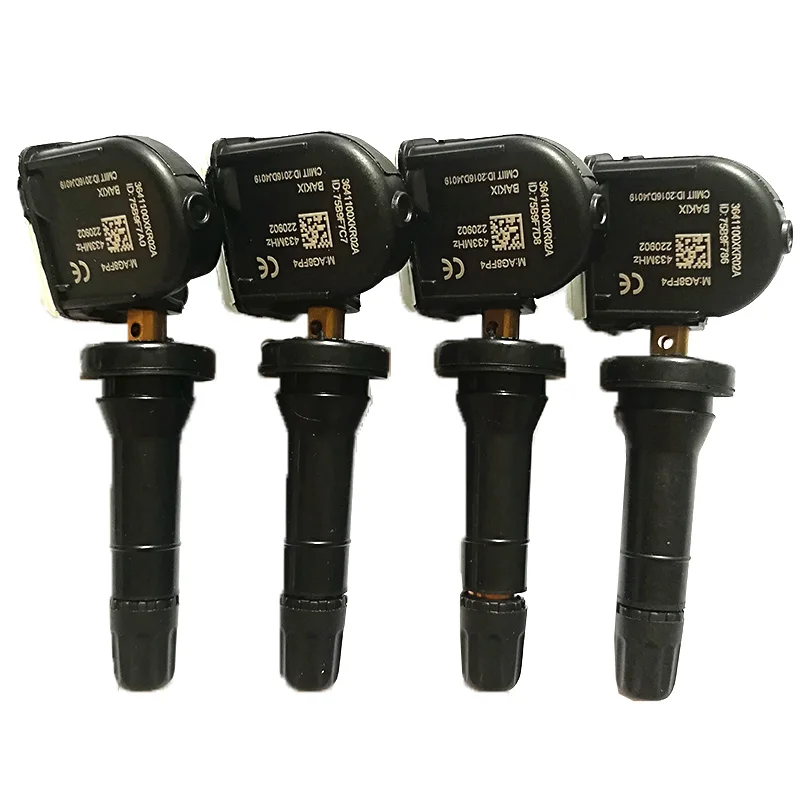 4pcs TPMS 3641100XKR02A 433MHZ Tire Pressure Sensor For 2017-2019 GREAT WALL WEY VV5 VV6 VV7 P8 HAVAL F5 F7 F7X H07L H2s H4 H6