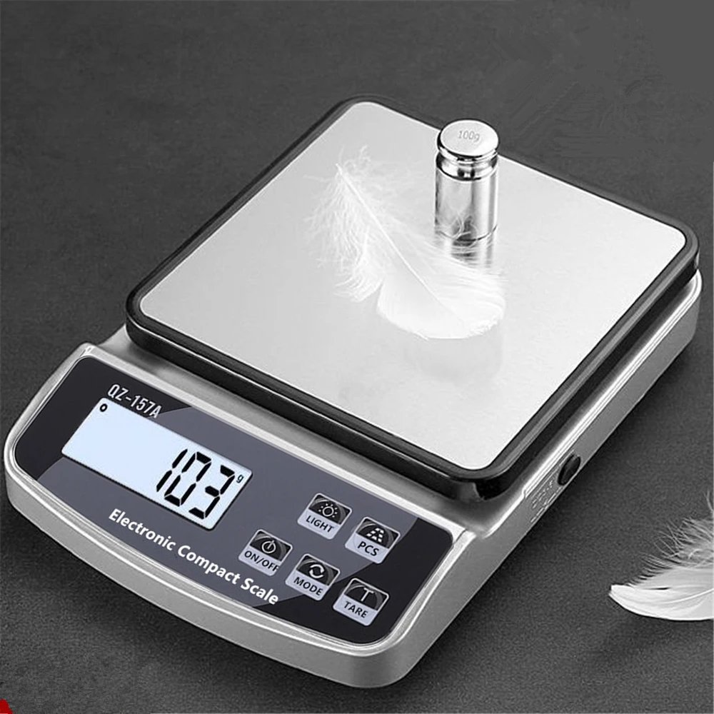 15KG/10KG/3KG Digital Kitchen Scale Waterproof Food Scale USB Charge Smart Electronic Scale Multifunction Weighing Coffee Scale