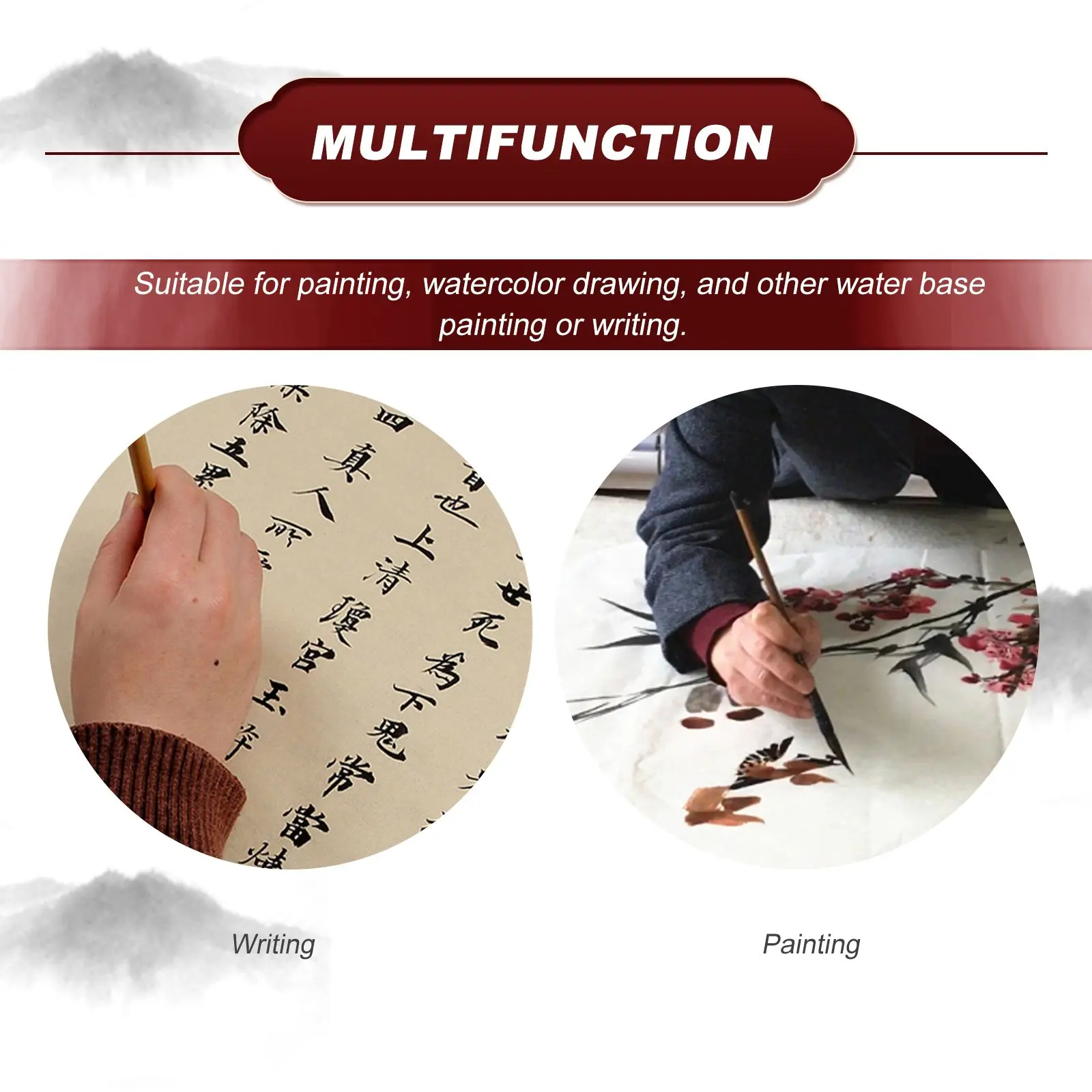 ดิบ Xuan 35 ซม.x 20m กระดาษข้าวสําหรับภาพวาดการประดิษฐ์ตัวอักษรข้าวกระดาษม้วนสําหรับเขียนภาพวาดสีน้ําวาดหัตถกรรมจีน